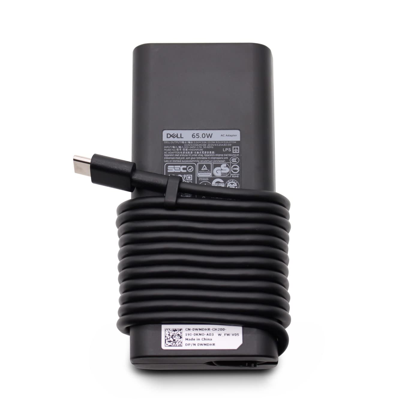 Dell Original 65W 20V USB Type C Pin Laptop Charger Adapter
