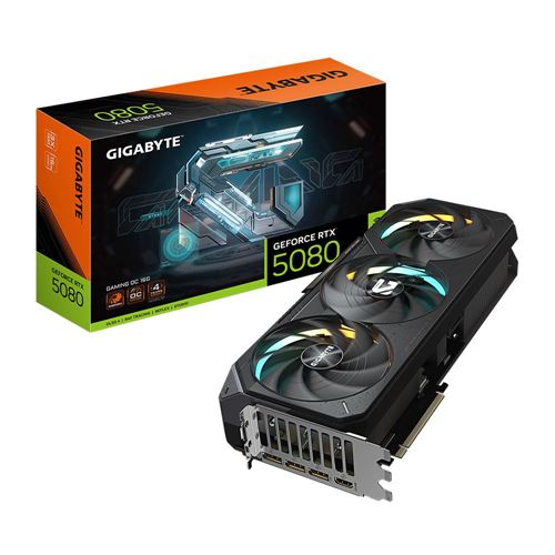 GIGABYTE GEFORCE RTX 5080 GAMING 16GB GDDR7 Triple Fan Graphics Card