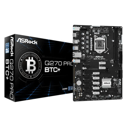 ASRock Q270 Pro BTC+ Mining DDR4 Intel LGA 1151 ATX Motherboard-tpstech.in