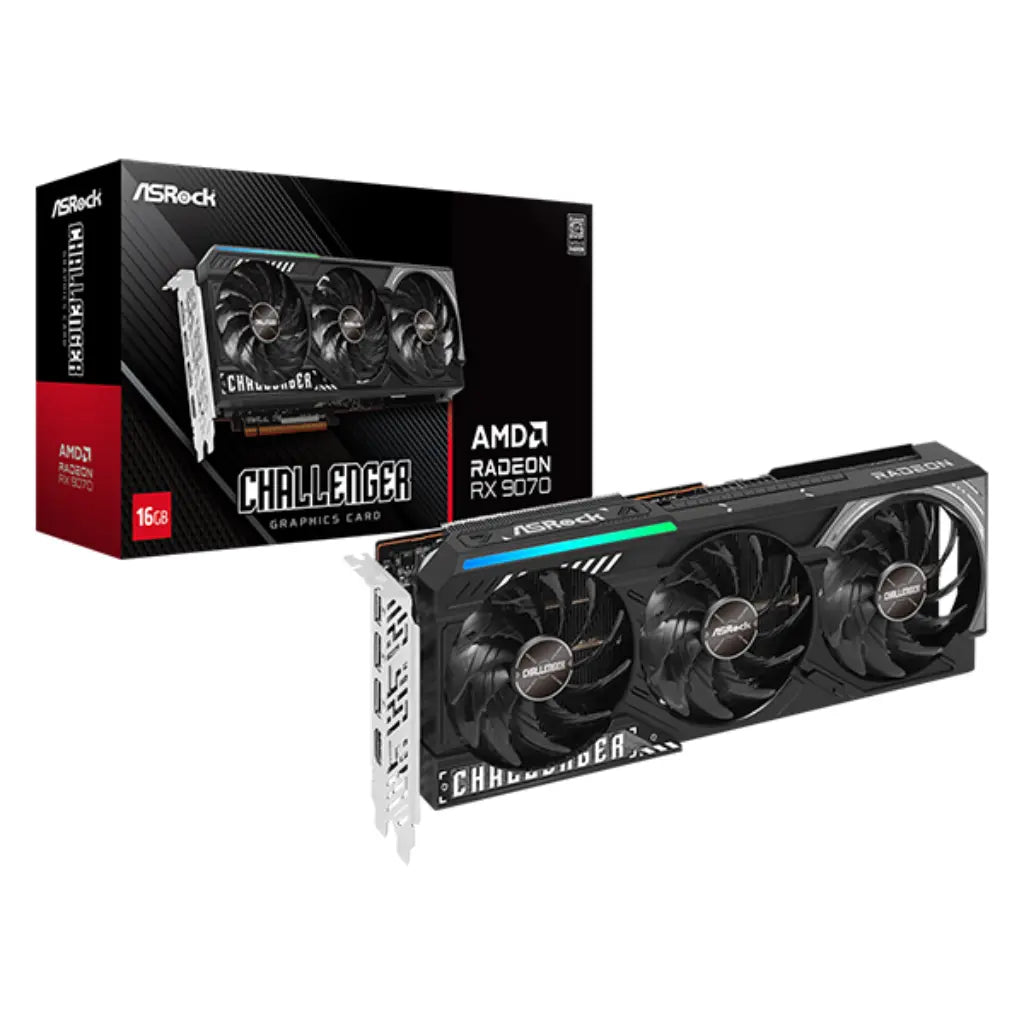 ASRock Radeon RX 9070 Challenger 16GB GDDR6 Graphics Card-tpstech.in
