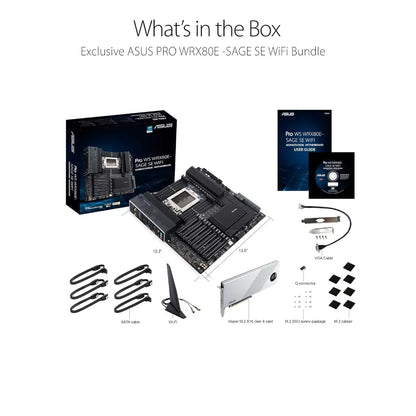 ASUS PRO WS WRX80E SAGE SE WIFI AMD WRX80 Chipset sWRX8 Socket DDR4 EEB Workstation Motherboard-tpstech.in
