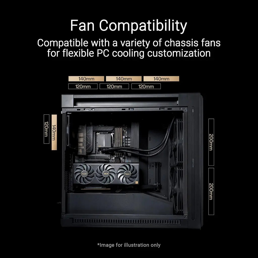 ASUS ProArt PA602 Tempered Glass E-ATX Computer Case - Wood Edition-tpstech.in