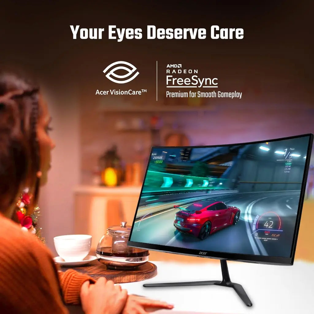 Acer ED270 Z 27″ 280 Hz 1 ms Full HD VA Curved Monitor Built‑in 2 W Speakers-tpstech.in