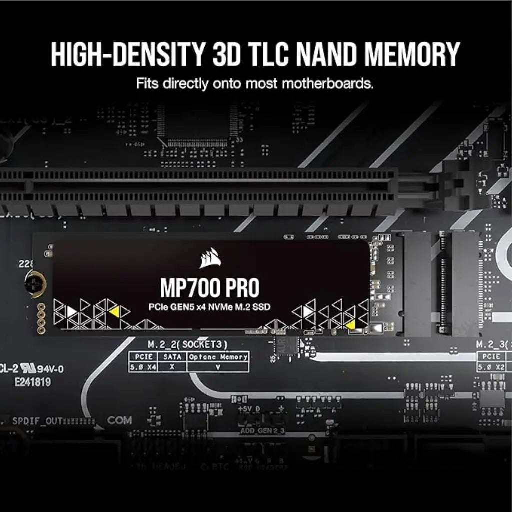 Corsair MP700 Pro 2TB PCIe Gen5 x4 NVMe 2.0 M.2 Internal SSD-tpstech.in