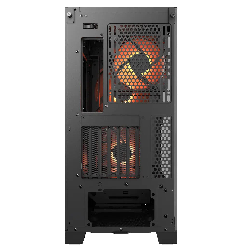 Cougar Airface Eco RGB Mid Tower PC Case with Dual 180mm ARGB PWM Fans - Black-tpstech.in