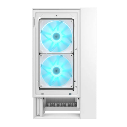 Cougar OmnyX Mid‑Tower PC Case with Omnidirectional Dynamic Flow Quad 160mm PWM Fans - White-tpstech.in