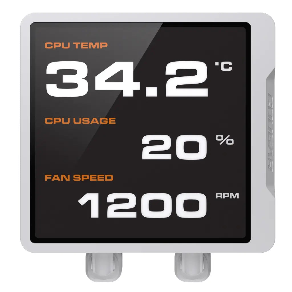 Cougar Poseidon Vistek Pro ARGB 360mm Liquid Cooler with 3.95 Inch IPS LCD Display - White-tpstech.in