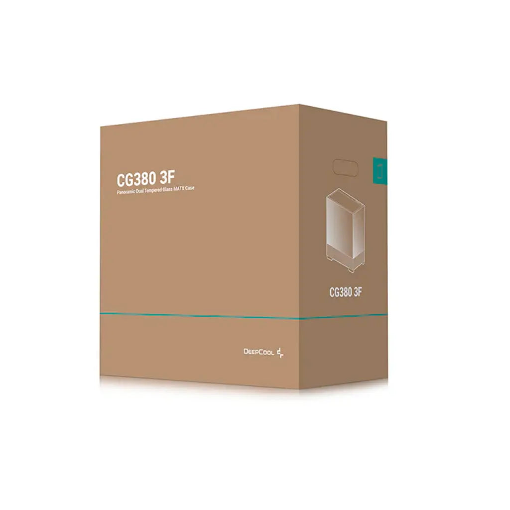 DeepCool CG380 3F Panoramic Dual‑Tempered Glass Micro‑ATX Computer Case - Black-tpstech.in