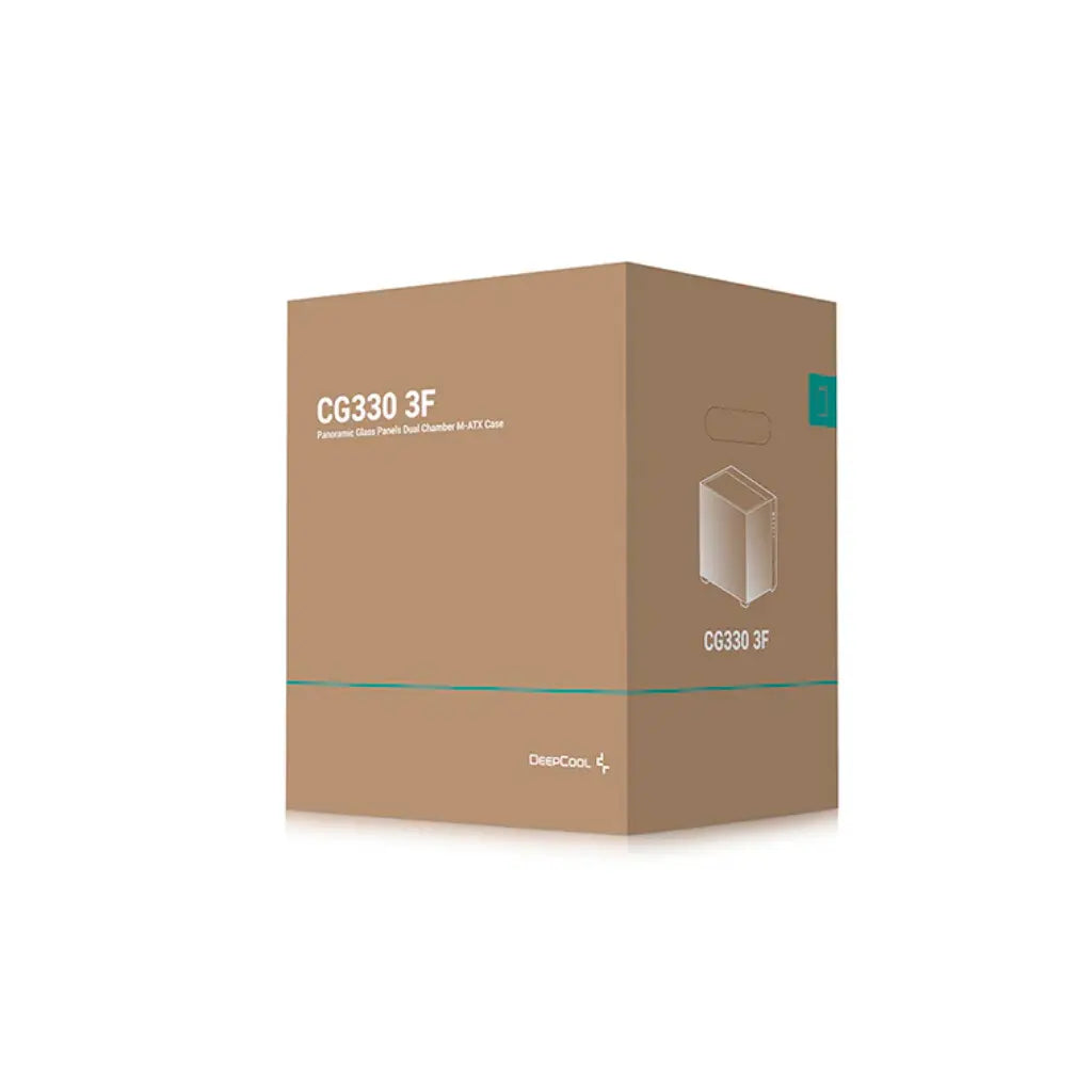 Deepcool CG330 3F Panoramic Dual‑Chamber Micro‑ATX Case with Tempered Glass - Black-tpstech.in