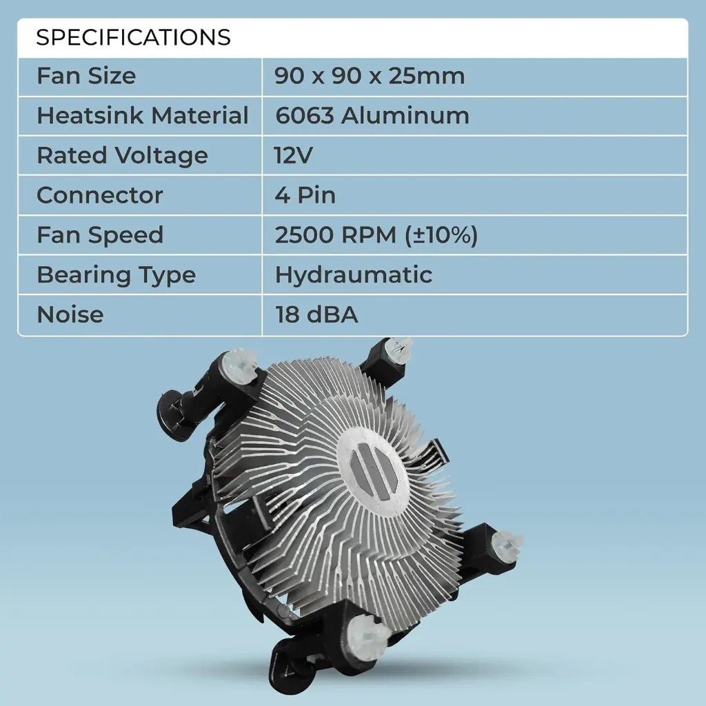 Foxin FCF 001 CPU Cooling Fan 90mm RGB Hydramatic Bearing 2500 RPM-tpstech.in