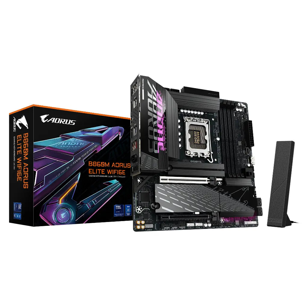 Gigabyte B860M AORUS ELITE WIFI6E Intel B860 LGA1700 DDR5 Micro-ATX Motherboard-tpstech.in