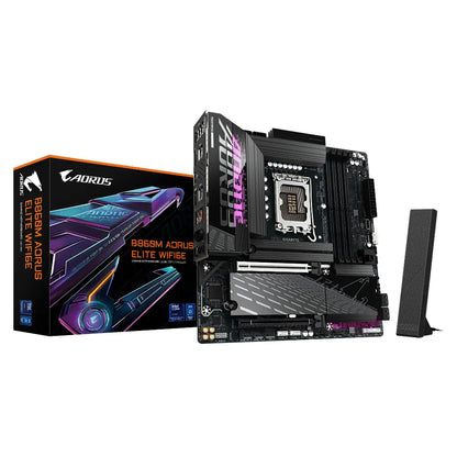 Gigabyte B860M AORUS ELITE WIFI6E Intel B860 LGA1700 DDR5 Micro-ATX Motherboard-tpstech.in