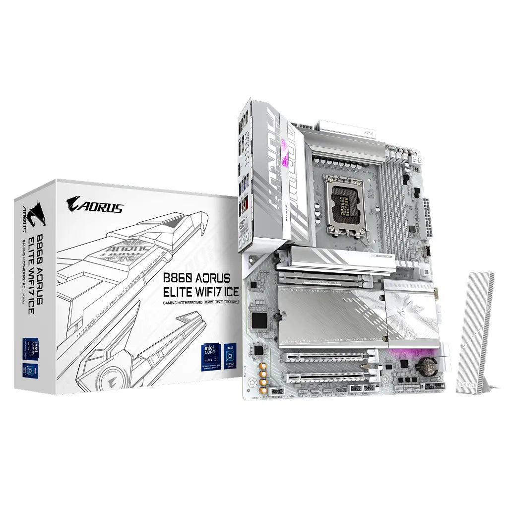 Gigabyte B860 AORUS ELITE WIFI7 ICE Intel B860 LGA1851 DDR5 ATX Motherboard-tpstech.in