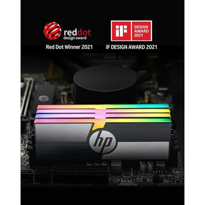 HP V10 16GB (8GBx2) RGB DDR4 RAM 3600 MHz Gaming Desktop Memory-tpstech.in