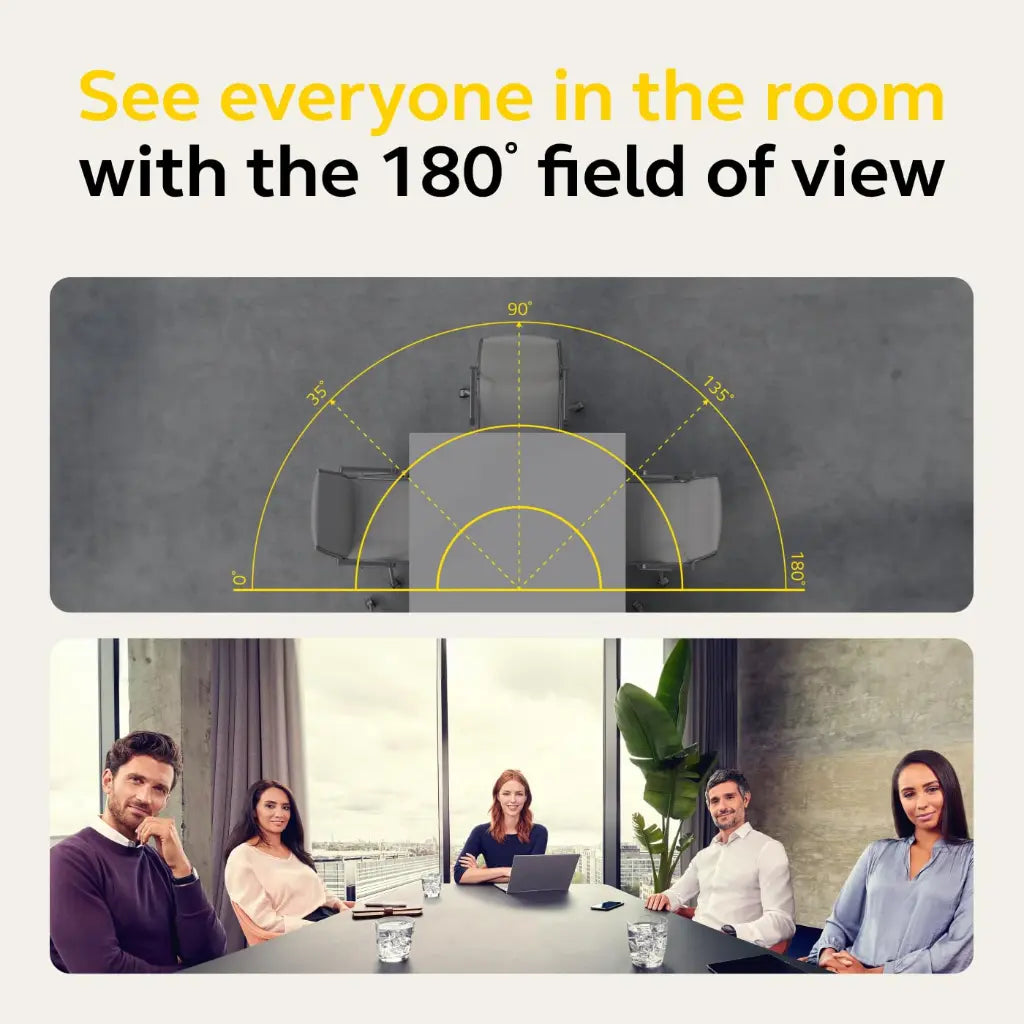 Jabra PanaCast 50 180° Panoramic 4K Intelligent Video Bar remium Meeting Room Conference Camera with 13MP Triple Cameras & 8‑Microphone Array-tpstech.in