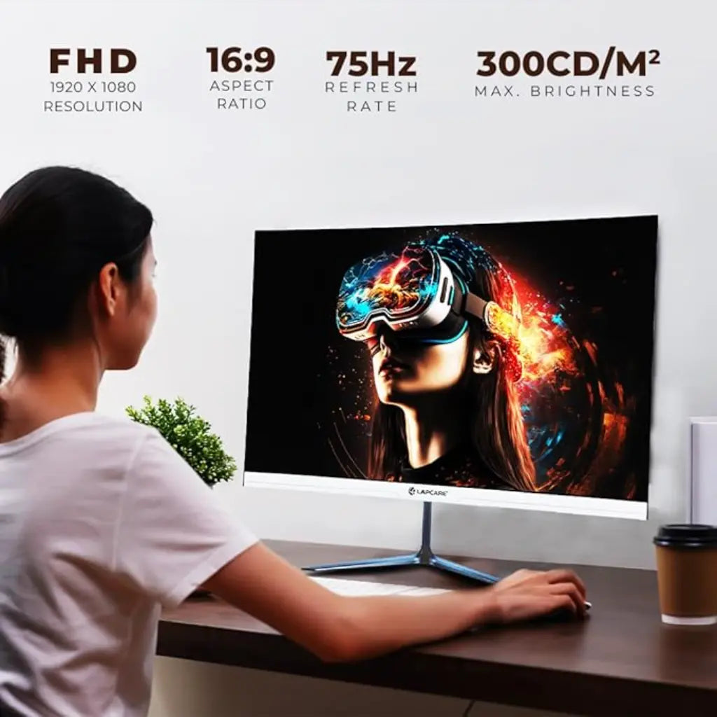 LAPCARE LM27WHD 27" 75Hz 5ms Full HD LED Wall Mountable Monitor-tpstech.in