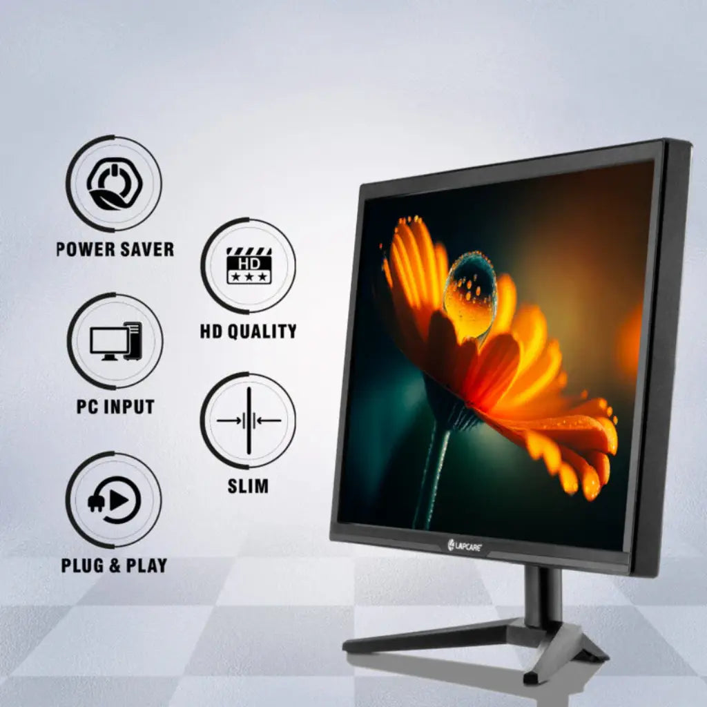 Lapcare LM195WDH 19" 60Hz 1440x900 LED VGA HDMI Wall Mountable Power Saving Monitor-tpstech.in