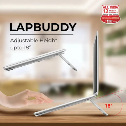 Lapcare Lapbuddy LSE-004 Aluminum Laptop/iPad Stand Foldable Upto 15.6" Support-tpstech.in