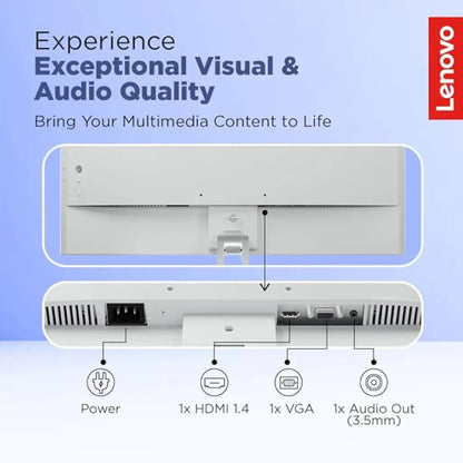 Lenovo L24i‑4A 23.8″ 100 Hz 1 ms FHD IPS Monitor Dual 3 W Speakers-tpstech.in