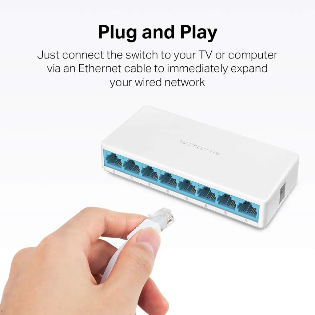 MERCUSYS MS108 8-Port 10/100Mbps Desktop Network Switch-tpstech.in