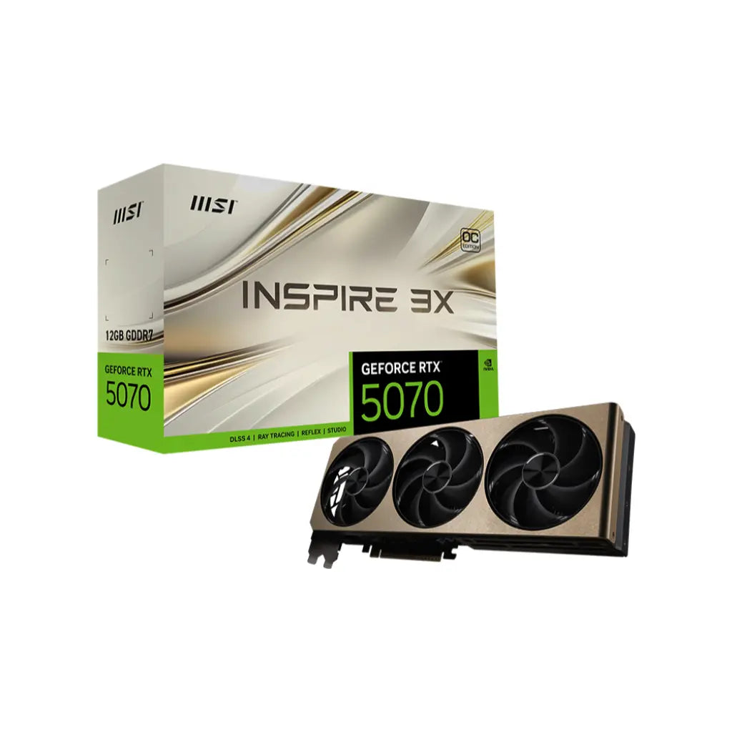 MSI GeForce RTX 5070 12G Inspire 3X OC 12GB GDDR7 Graphics Card-tpstech.in