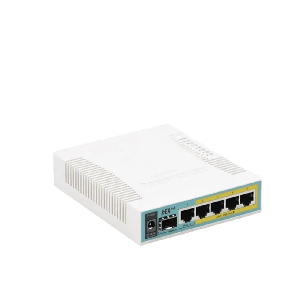 MikroTik hEX PoE RB960PGS Gigabit Ethernet Router with 5 Ports PoE-Out SFP Enclosure Included-tpstech.in