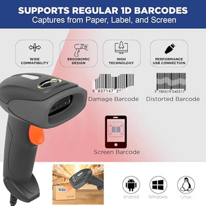 Newland NLS‑HR1070‑70 Handheld 1D Barcode Scanner 300 Scans/Sec-tpstech.in