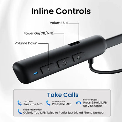 Portronics Harmonics Z10 Wireless Neckband Bluetooth 5.3 with 35 Hour Playtime-tpstech.in