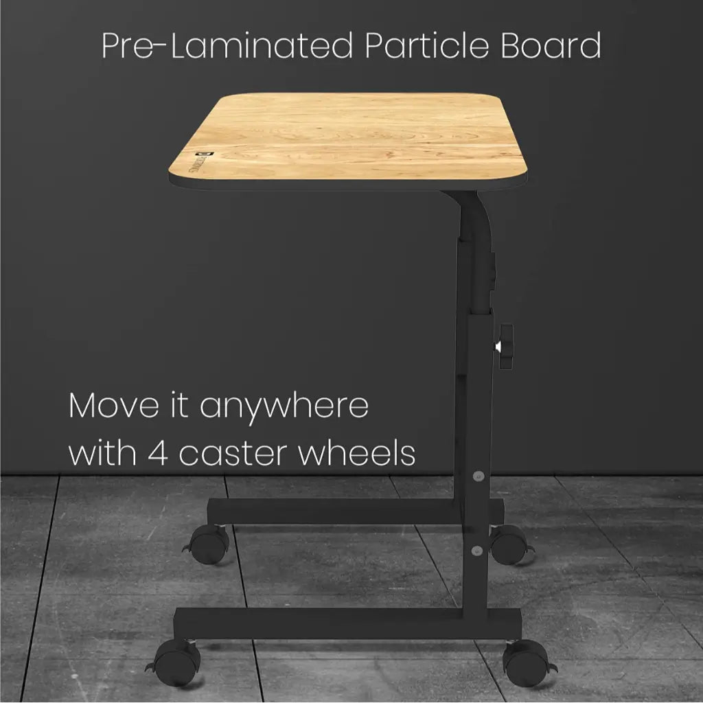 Portronics My Buddy D POR 1376 Adjustable Portable Laptop Table with Wheels-tpstech.in