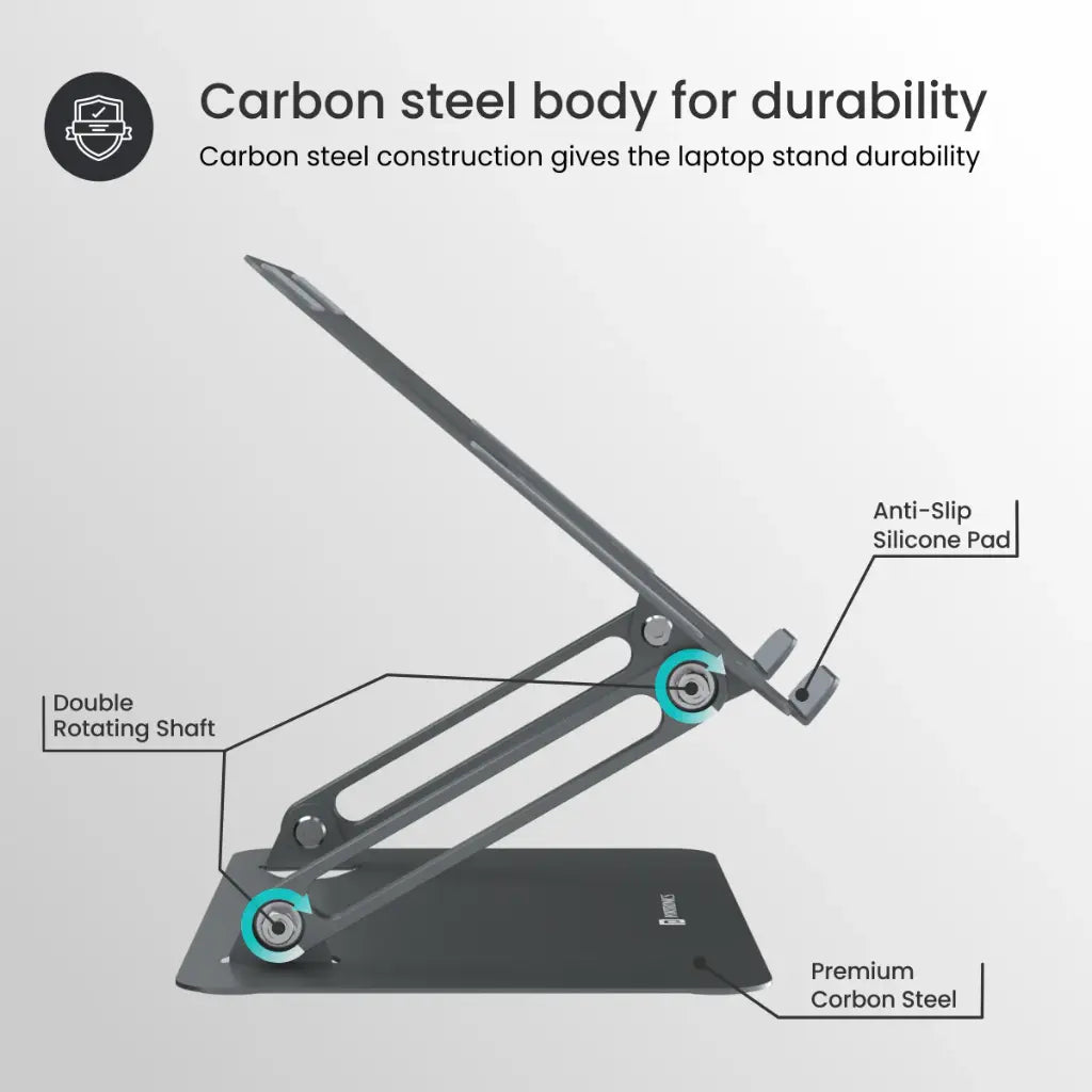 Portronics My Buddy K7 POR 1826 Adjustable Laptop Stand up to 17 Inch-tpstech.in