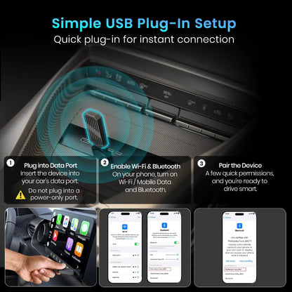 Portronics Tune POR‑2759 2‑in‑1 Wireless Car Receiver USB Plug Adapter (Black)-tpstech.in