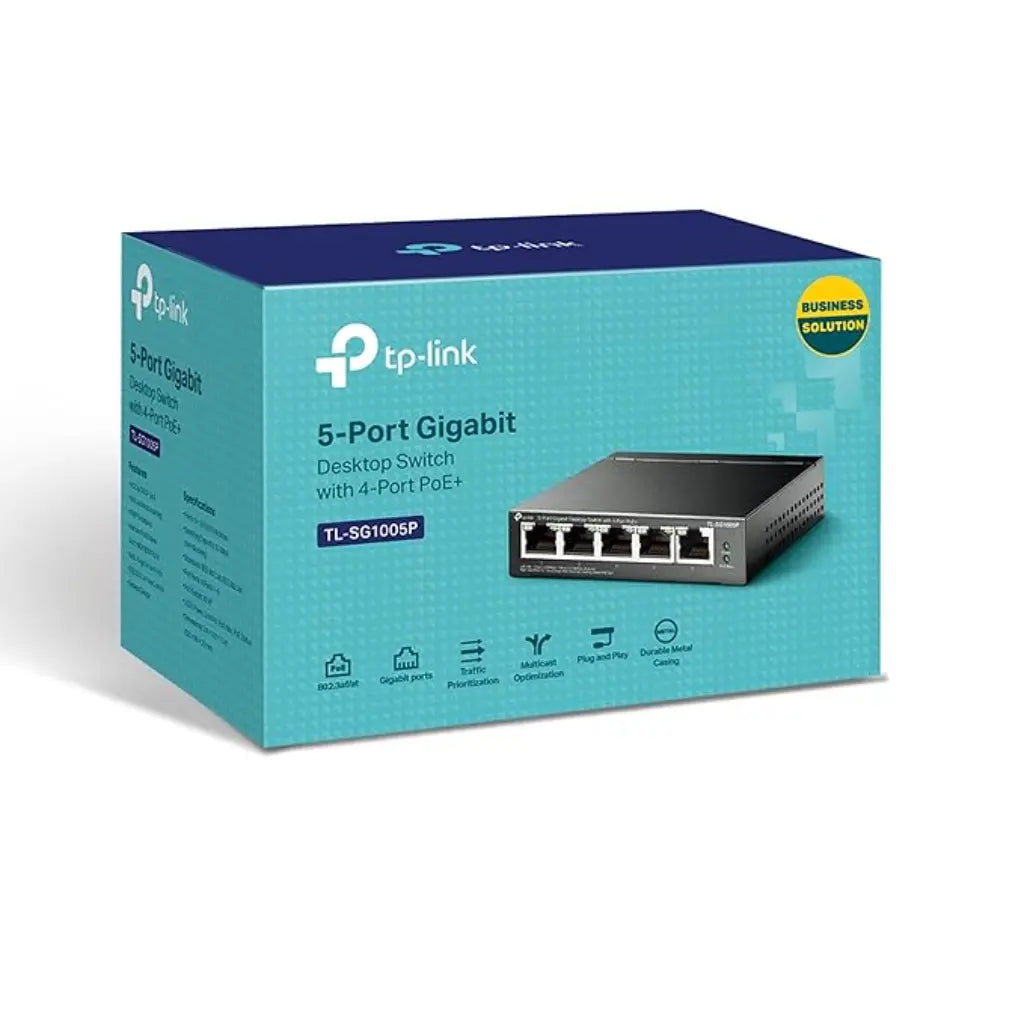 TP-Link TL-SG1005P 5-Port Gigabit Desktop Switch with 4 PoE+ Ports-tpstech.in