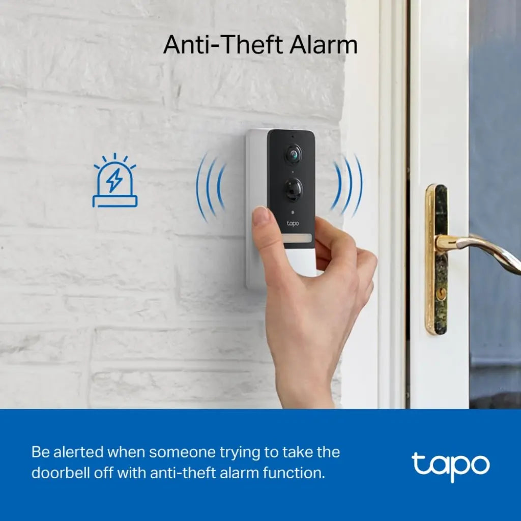 TP-Link Tapo D230S1 2K 5MP Smart Wireless Security Video Doorbell Two-Way Audio & IP64-tpstech.in