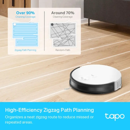 TP-Link Tapo RV10 Robot Vacuum & Mop Combo  2000Pa Suction, Zigzag Path Planning App & Voice Control 3-Hour Battery-tpstech.in