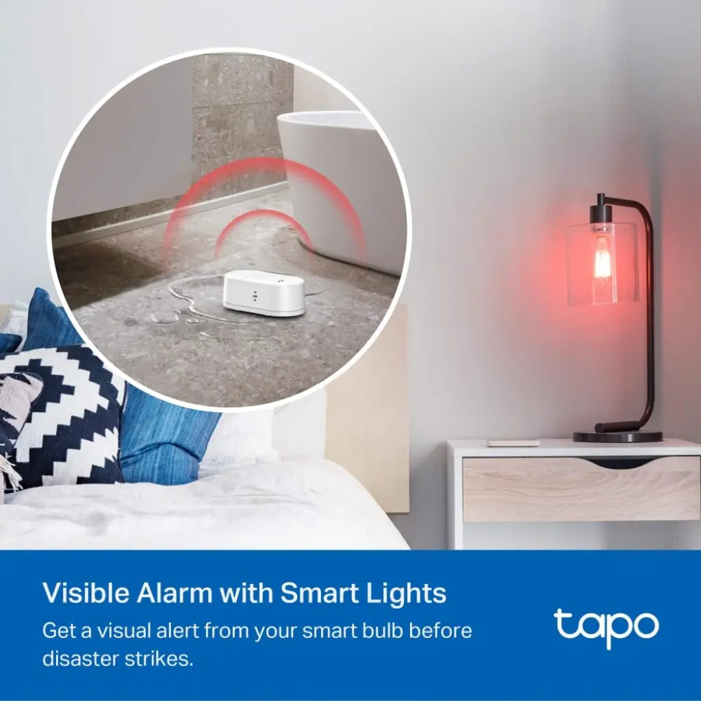 TP-Link Tapo T300 Smart Water Leak Sensor with IP67 Waterproof 90dB Alarm & App Alerts (Hub Required)