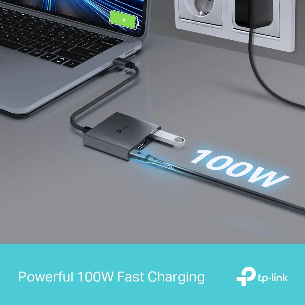 TP-Link UH3020C USB Type-C 3-in-1 Hub with 4K HDMI 100W PD Charging & USB-A 3.0 Port-tpstech.in