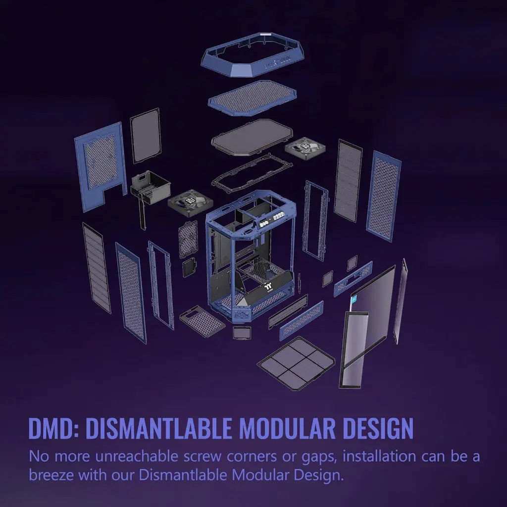 Thermaltake Tower 600 Future Dusk ATX Mid Tower Chassis with Octagonal Vertical Design-tpstech.in