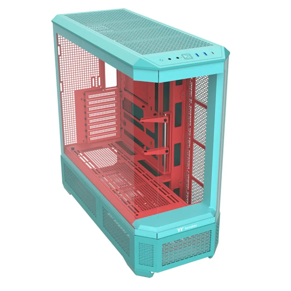 Thermaltake View 600 TG E-ATX Full Tower 4 Tempered Glass Panels Computer Case - Mint Strawberry-tpstech.in