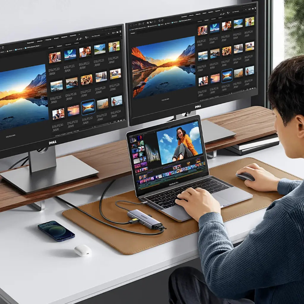 Ugreen 15600 9-in-1 USB-C Docking Station with 4K HDMI 3 USB 3.0 Ports 100W PD-tpstech.in