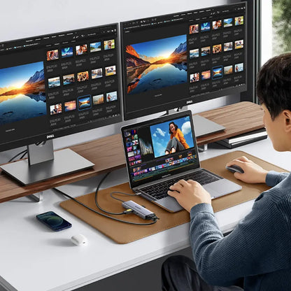 Ugreen 15600 9-in-1 USB-C Docking Station with 4K HDMI 3 USB 3.0 Ports 100W PD-tpstech.in