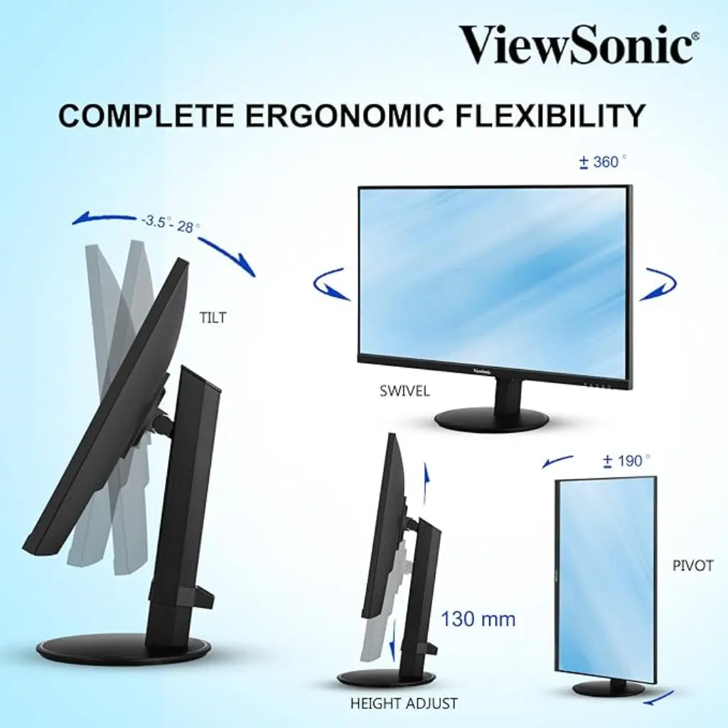 ViewSonic VG2709U‑2K 27″ QHD IPS 100Hz USB‑C Docking Monitor with Speakers-tpstech.in