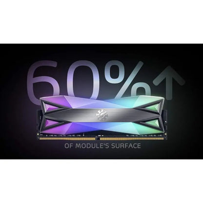 XPG Spectrix D60G 32GB DDR4 RAM (16GBx2) 3600MHz CL18 288-Pin RGB Desktop Memory-tpstech.in