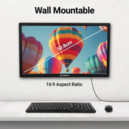 Zebronics Z-GV120 20-Inch HD LED Monitor HDMI/VGA Wall Mountable-tpstech.in