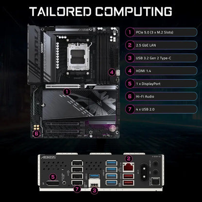 Gigabyte B850 AORUS Elite WiFi 7 AMD AM5 ATX DDR5 Motherboard