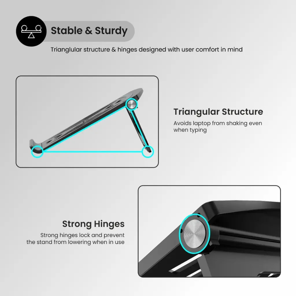 Portronics POR 1925 My Buddy Hexa 5 Laptop Stand Foldable