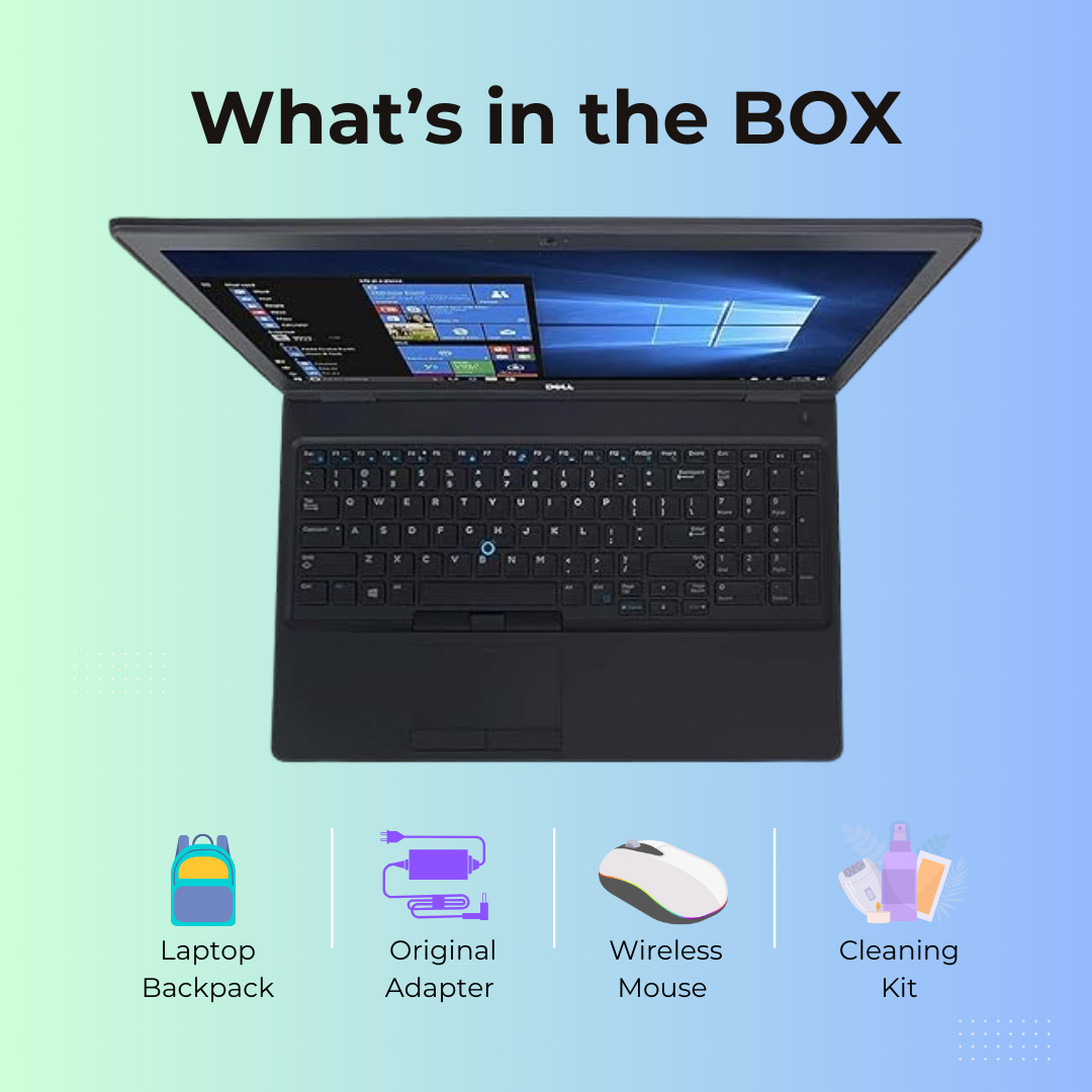 (Refurbished) Dell Latitude 5580 15.6" Laptop Intel Core i5 7th Gen 16GB RAM 512GB SSD Win 10 Pro