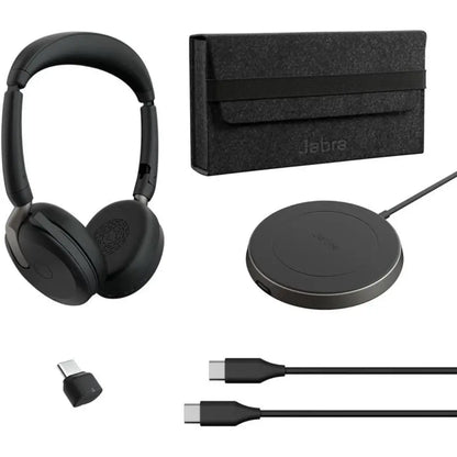 Jabra Evolve2 65 Flex UC Stereo Wireless Headset with Hybrid ANC ClearVoice Mic