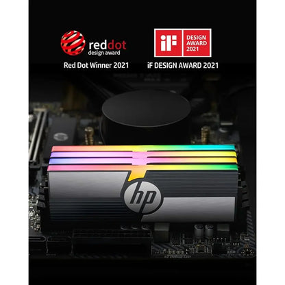 HP V10 16GB (8GBx2) RGB DDR4 RAM 3200MHz CL14 Gaming Desktop Memory