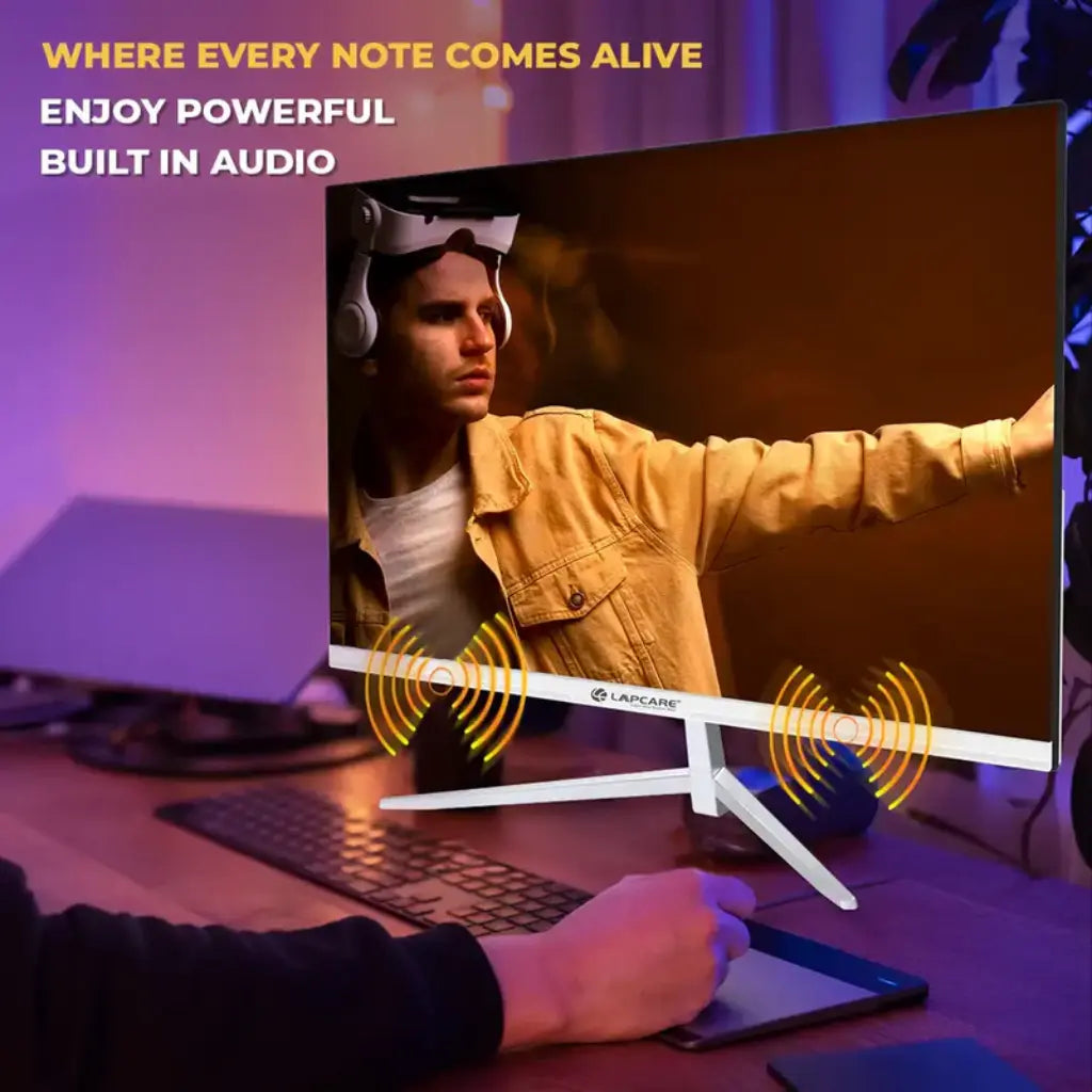 LAPCARE LM27GMWSP 27" 75Hz 5ms Full HD LED Monitor with Built-in Speakers-tpstech.in