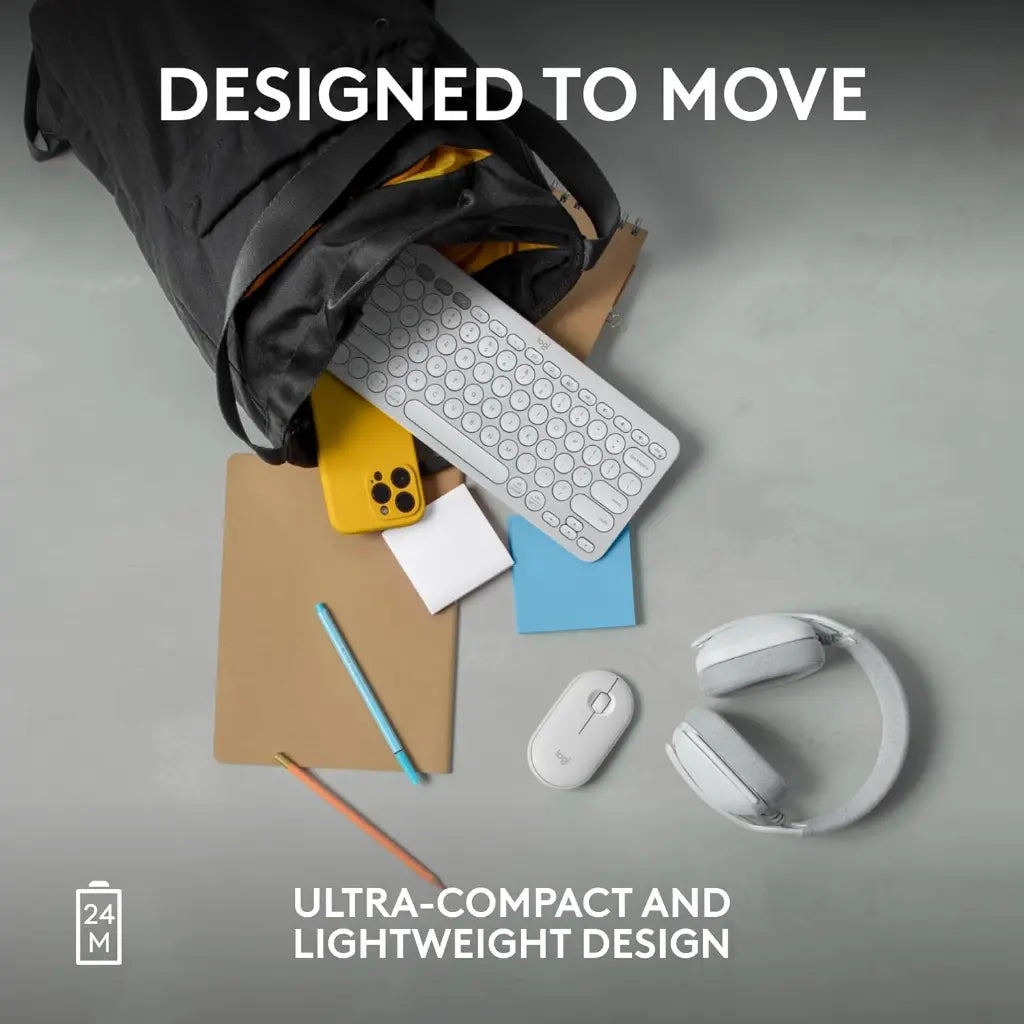 Logitech Pebble Mouse 2 M350s Multi Device Bluetooth Wireless Mouse - White